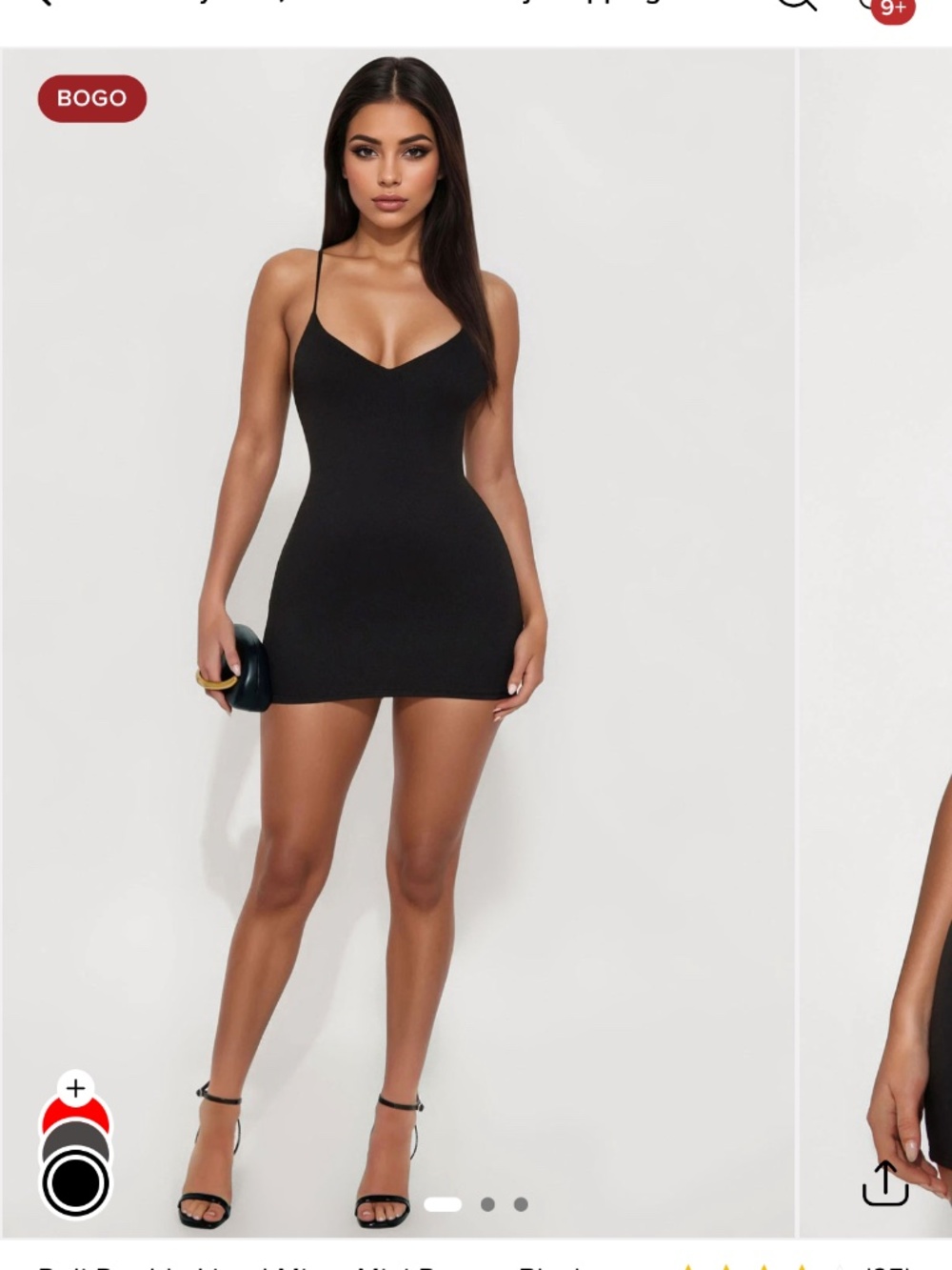 Fashion Nova Dali Double Lined Micro Mini Dress - Charcoal NEW Large